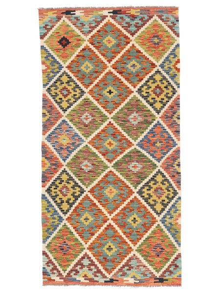 97X197 Kilim Afghan Old Style Rug Oriental Brown/Orange (Wool, Afghanistan) Carpetvista