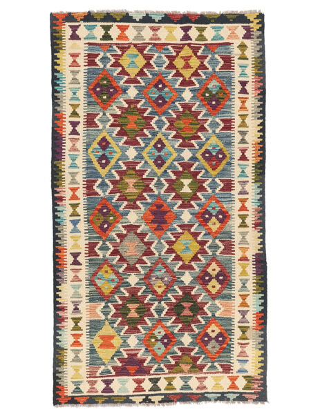  Kilim Afghan Old Style Rug 99X182 Wool Brown/Beige Small Carpetvista