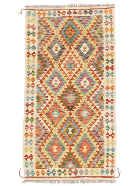  Kilim Afghan Old Style Rug 102X196 Beige/Orange Carpetvista