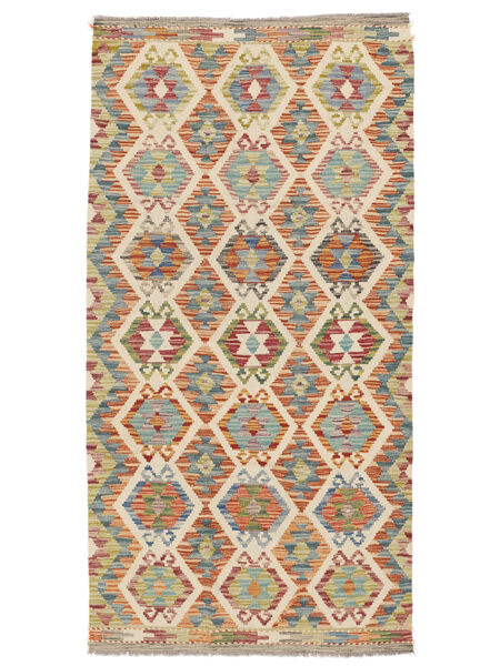  96X193 Small Kilim Afghan Old Style Rug Wool, Carpetvista