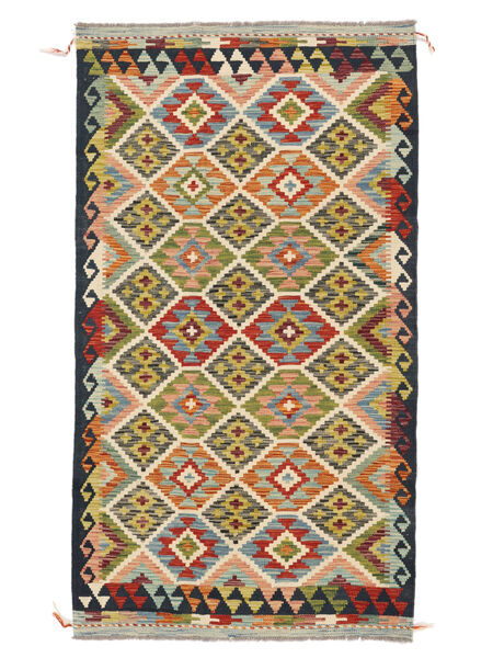  102X183 Kilim Afghan Old Style Rug Brown/Green Afghanistan Carpetvista