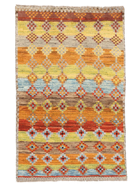 88X139 Moroccan Berber - Afghanistan Vloerkleed Modern Bruin/Oranje (Wol, Afghanistan) Carpetvista