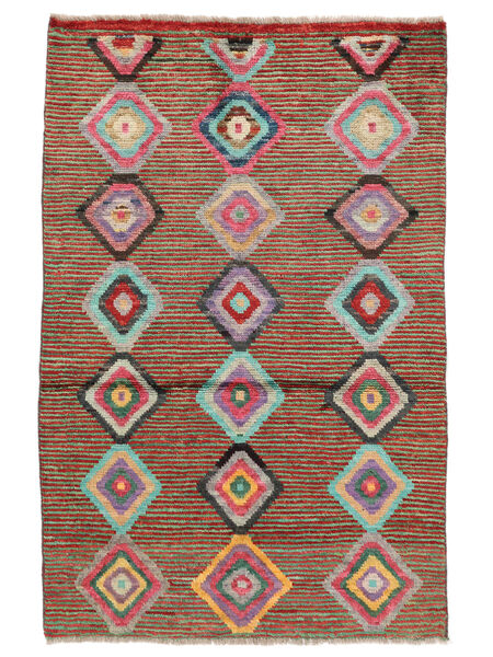 91X138 Moroccan Berber - Afghanistan Rug Modern Dark Red/Green (Wool, Afghanistan) Carpetvista