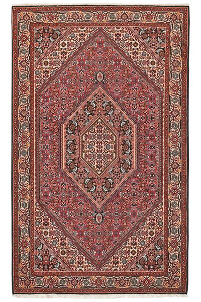  Persian Bidjar With Silk Rug 111X185 Dark Red/Black