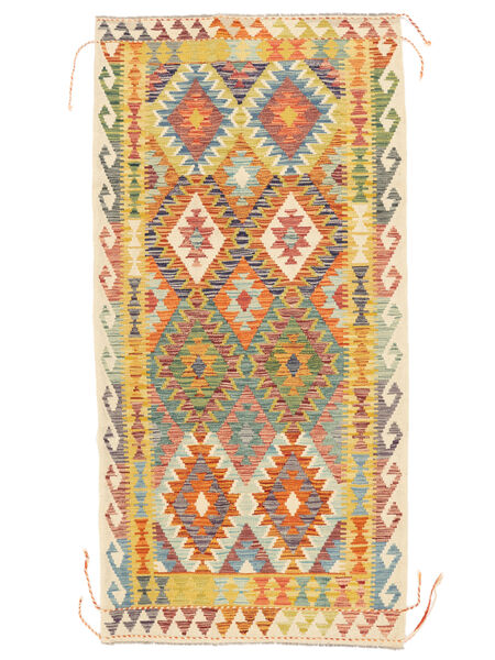  107X210 Kilim Afgán Old Style Szőnyeg Narancssárga/Zöld Afganisztán
 Carpetvista