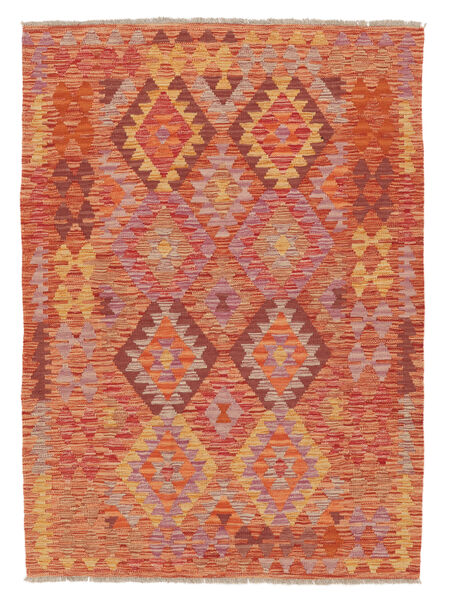 Kilim Afghan Old Style Rug 127X176 Red/Brown Wool, Afghanistan Carpetvista