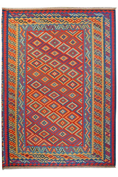  Persian Kilim Qashqai Rug 314X405 Dark Red/Dark Grey