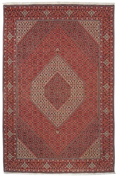 Bidjar With Silk Rug 207X308 Dark Red/Black Wool, Persia/Iran