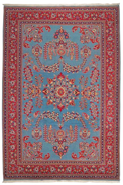  Sarouk Rug 216X322 Persian Wool Dark Red/Dark Blue