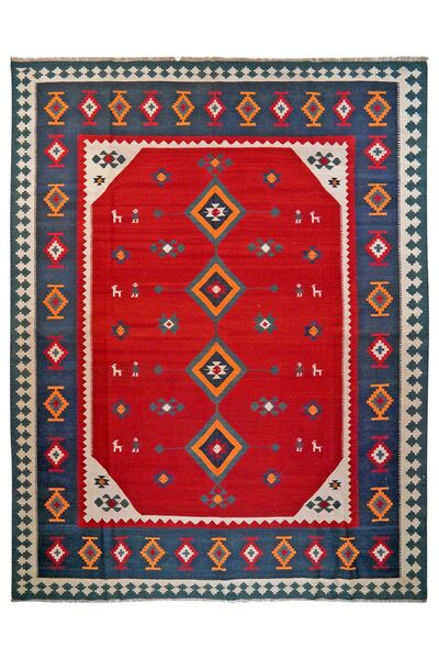  311X395 Large Kilim Qashqai Rug