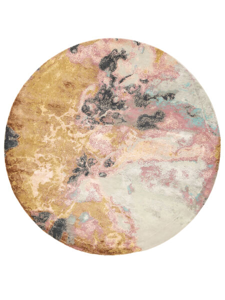  Ø 250 Contemporary Designs Rug Modern Round Orange/Beige Large (Wool, India) Carpetvista