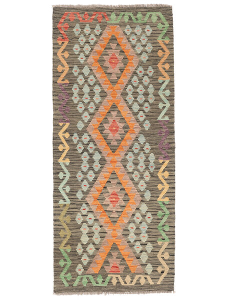  Kilim Afghan Old Style Rug 82X196 Wool Brown/Green Small Carpetvista