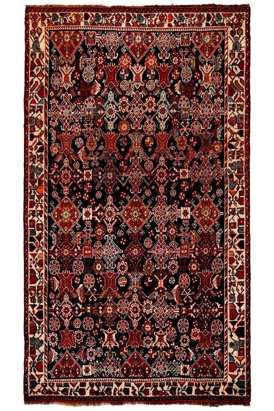 125X220 Qashqai Rug Oriental Black/Dark Red (Wool, Persia/Iran)