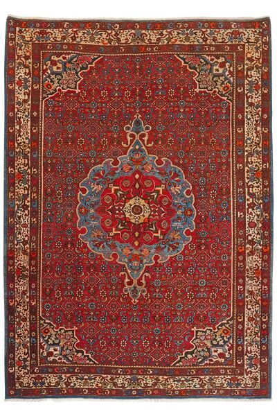  Bidjar With Silk Rug 145X200 Persian Wool Dark Red/Black Small