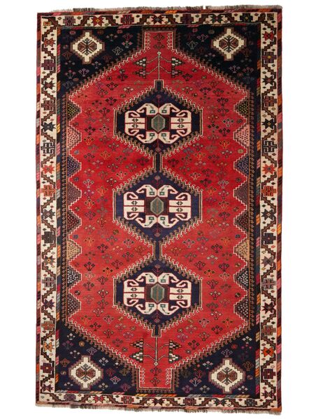  Oriental Qashqai Rug 158X258 Dark Red/Black Wool, Persia/Iran