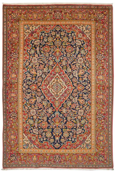  Oriental Keshan Rug 148X214 Brown/Black Wool, Persia/Iran