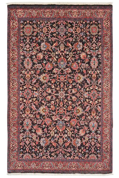  Oriental Bidjar With Silk Rug 109X174 Black/Dark Red Wool, Persia/Iran