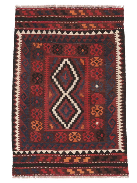 85X129 Kilim Maimane Rug Oriental Black/Dark Red (Wool, Afghanistan) Carpetvista