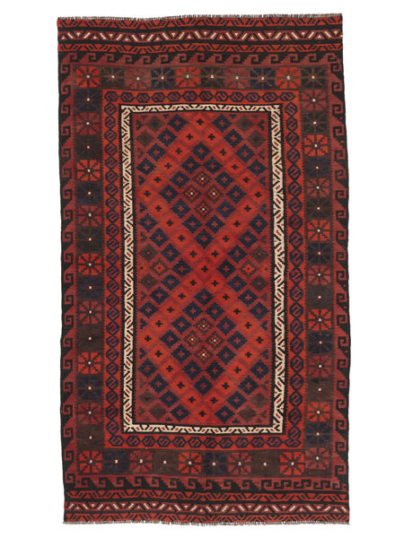  Oriental Kilim Maimane Rug 140X246 Black/Dark Red Wool, Afghanistan Carpetvista