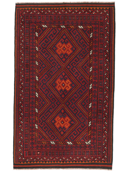 155X255 Kilim Maimane Rug Oriental Black/Dark Red (Wool, Afghanistan) Carpetvista