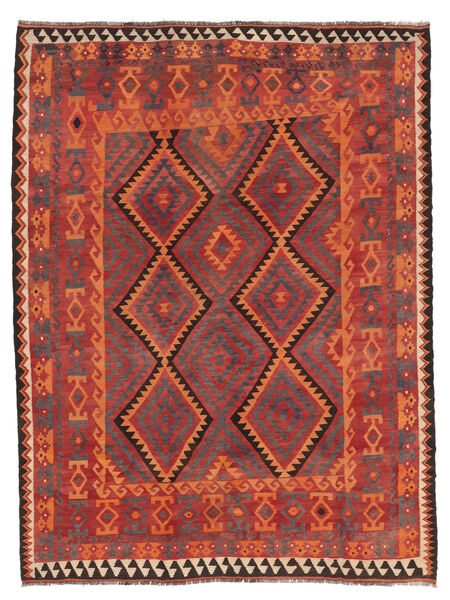 204X267 Kilim Maimane Rug Oriental Dark Red/Black (Wool, Afghanistan) Carpetvista