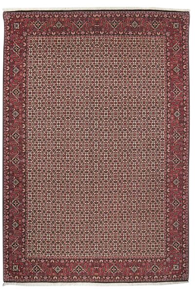 Bidjar With Silk Rug 202X296 Dark Red/Black Wool, Persia/Iran