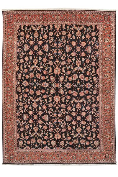  Persian Bidjar With Silk Rug 172X235 Black/Dark Red