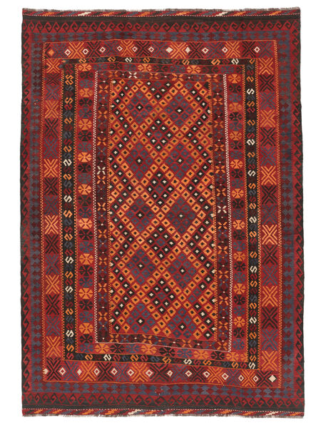  Oriental Kilim Maimane Rug 198X286 Dark Red/Black Wool, Afghanistan Carpetvista