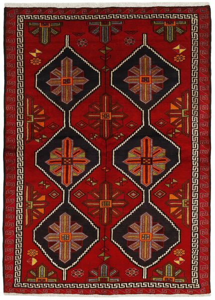 159X225 Lori Rug Oriental Dark Red/Black (Wool, Persia/Iran)