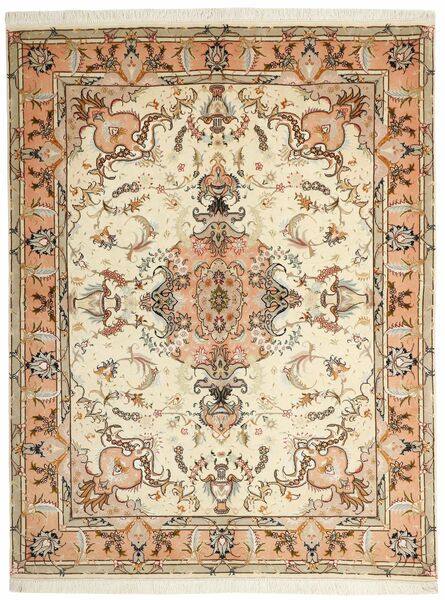  153X201 Medallion Small Tabriz 50 Raj Rug Wool