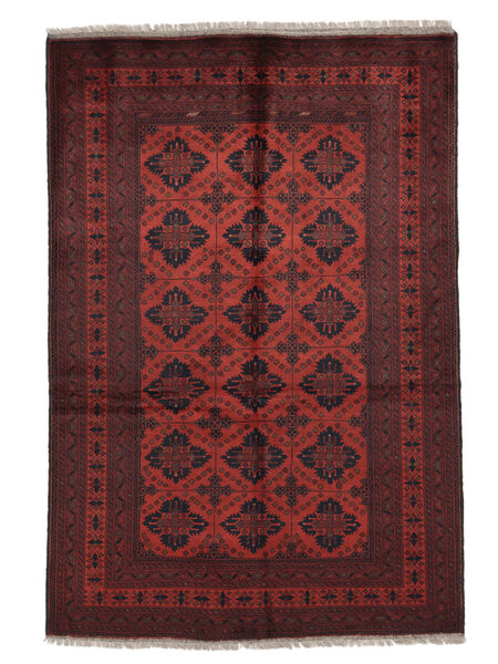  128X192 Afghan Khal Mohammadi Rug Black/Dark Red Afghanistan Carpetvista