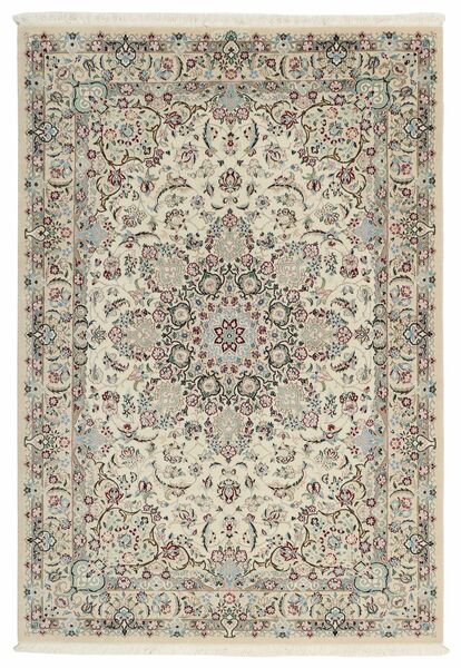 Nain 9La Sherkat Farsh Rug 141X205 Brown/Yellow Wool, Persia/Iran