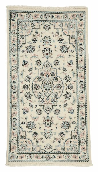 Nain 9La Rug 74X138 Yellow/Green Wool, Persia/Iran