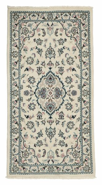 69X138 Nain 9La Rug Oriental Green/Yellow (Wool, Persia/Iran)