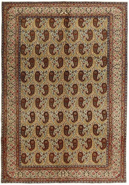  Qum Kork/Silk Rug 207X298 Persian Wool Brown/Black