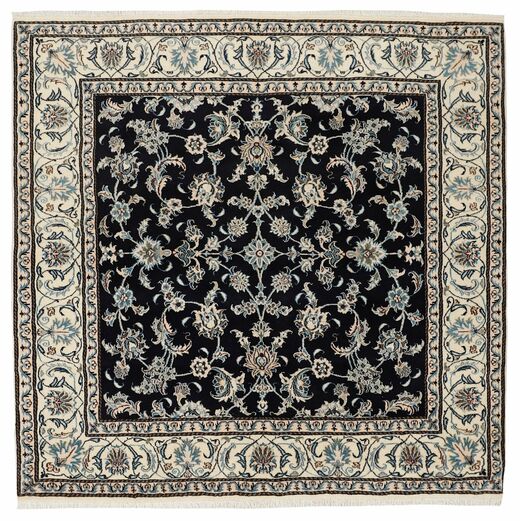  Oriental Nain Rug 195X198 Square Black/Dark Yellow Wool, Persia/Iran