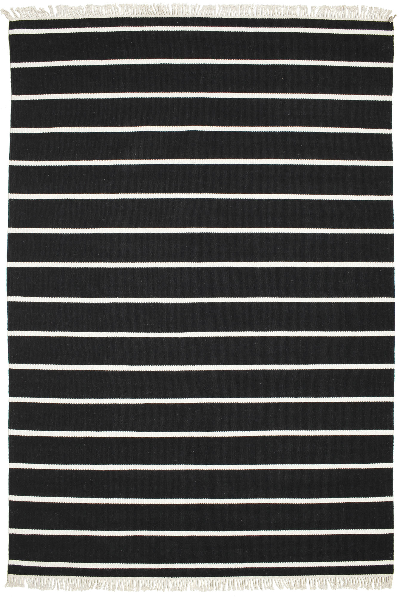 Dorri Stripe Matta - Svart / Vit 220x320