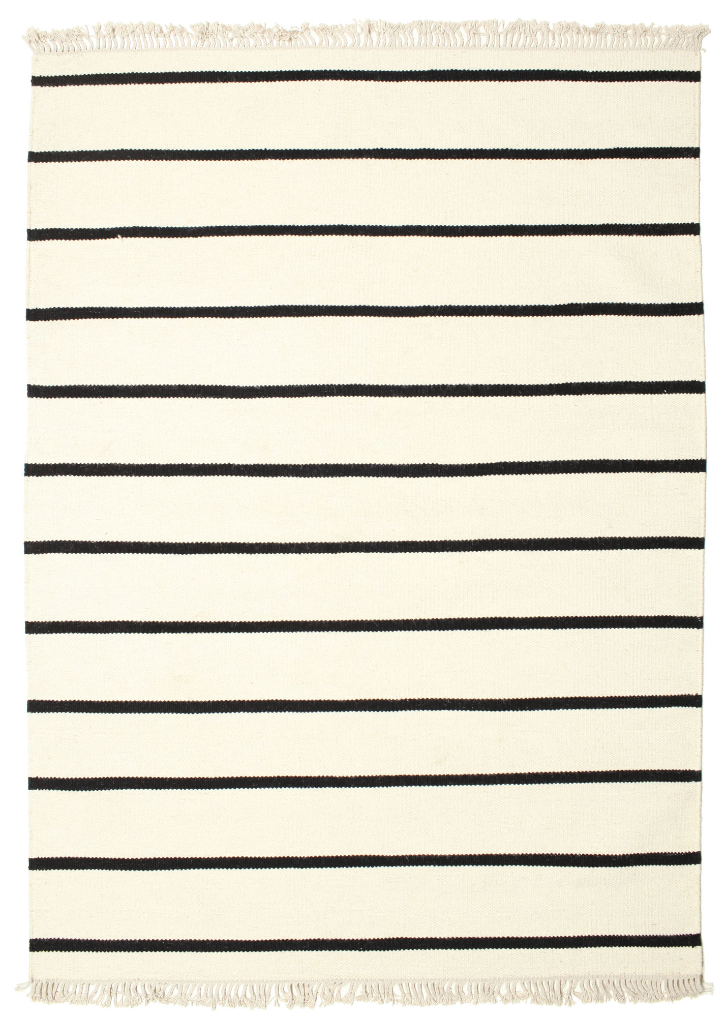 
    Dhurrie Stripe - White / Black - 160 x 230 cm
  
