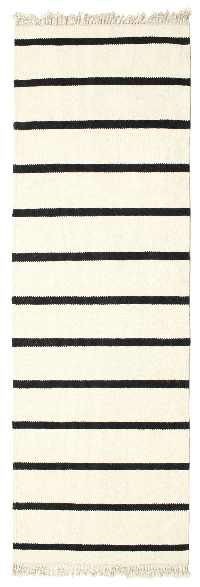 
    Dhurrie Stripe - White / Black - 80 x 250 cm
  