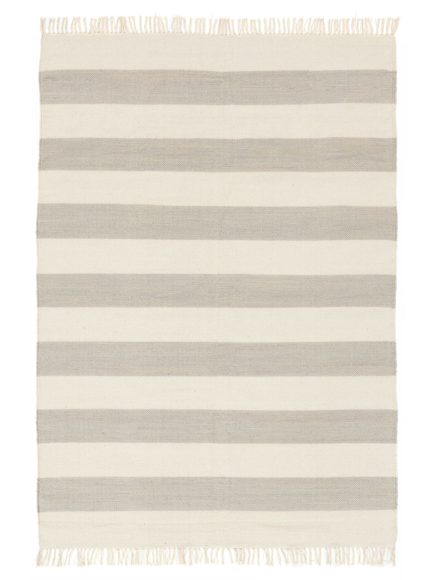 
    Cotton stripe - Grey / Off white - 160 x 230 cm
  