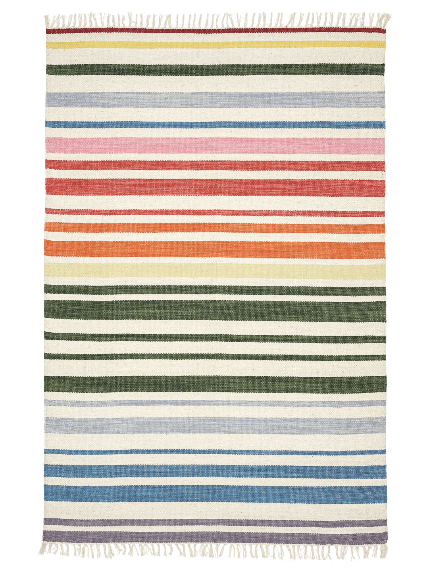 Rainbow Stripe Matta - Flerfärgad 160x230