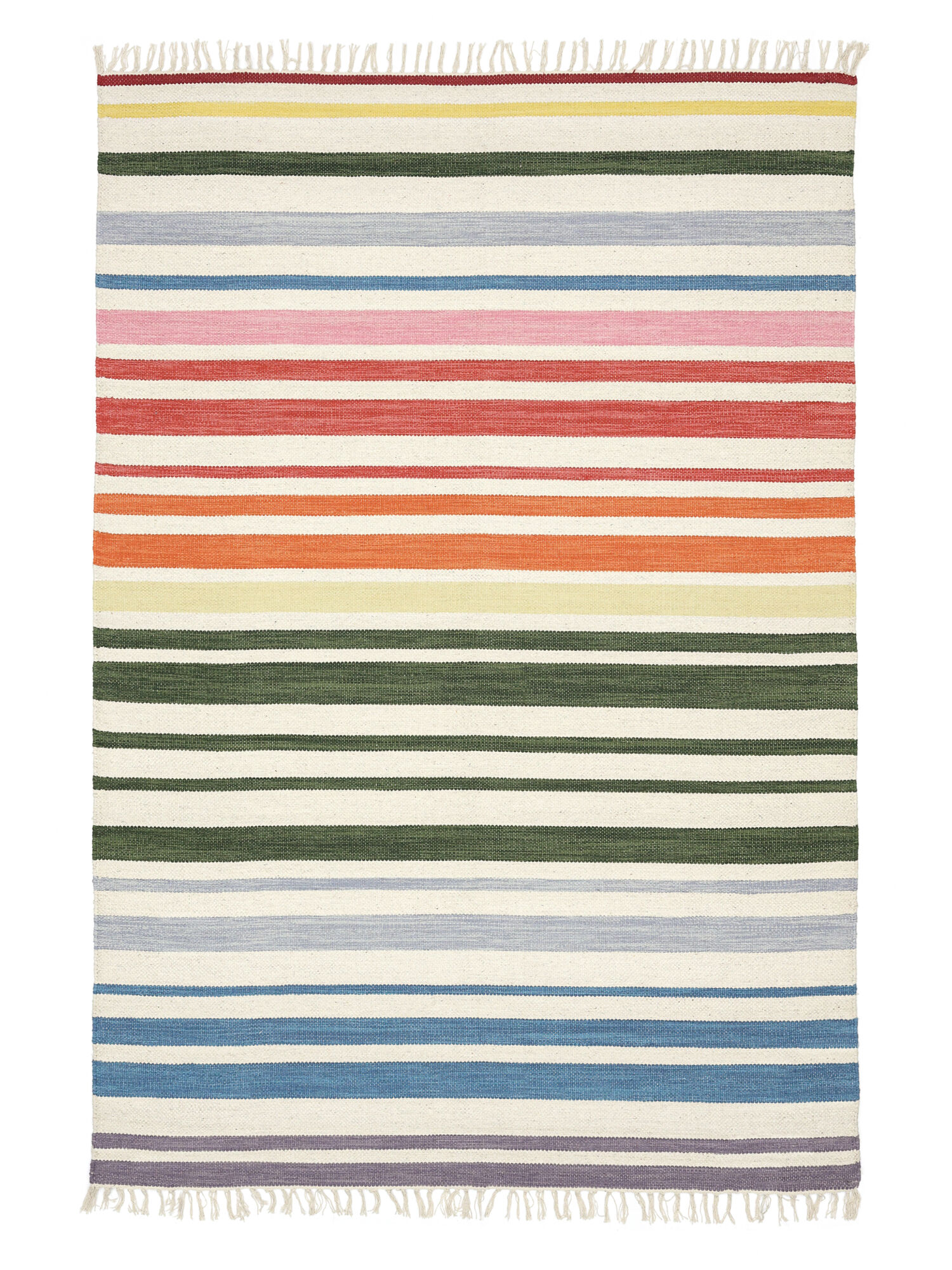 Rainbow Stripe Matta - Flerf&auml;rgad 140x200