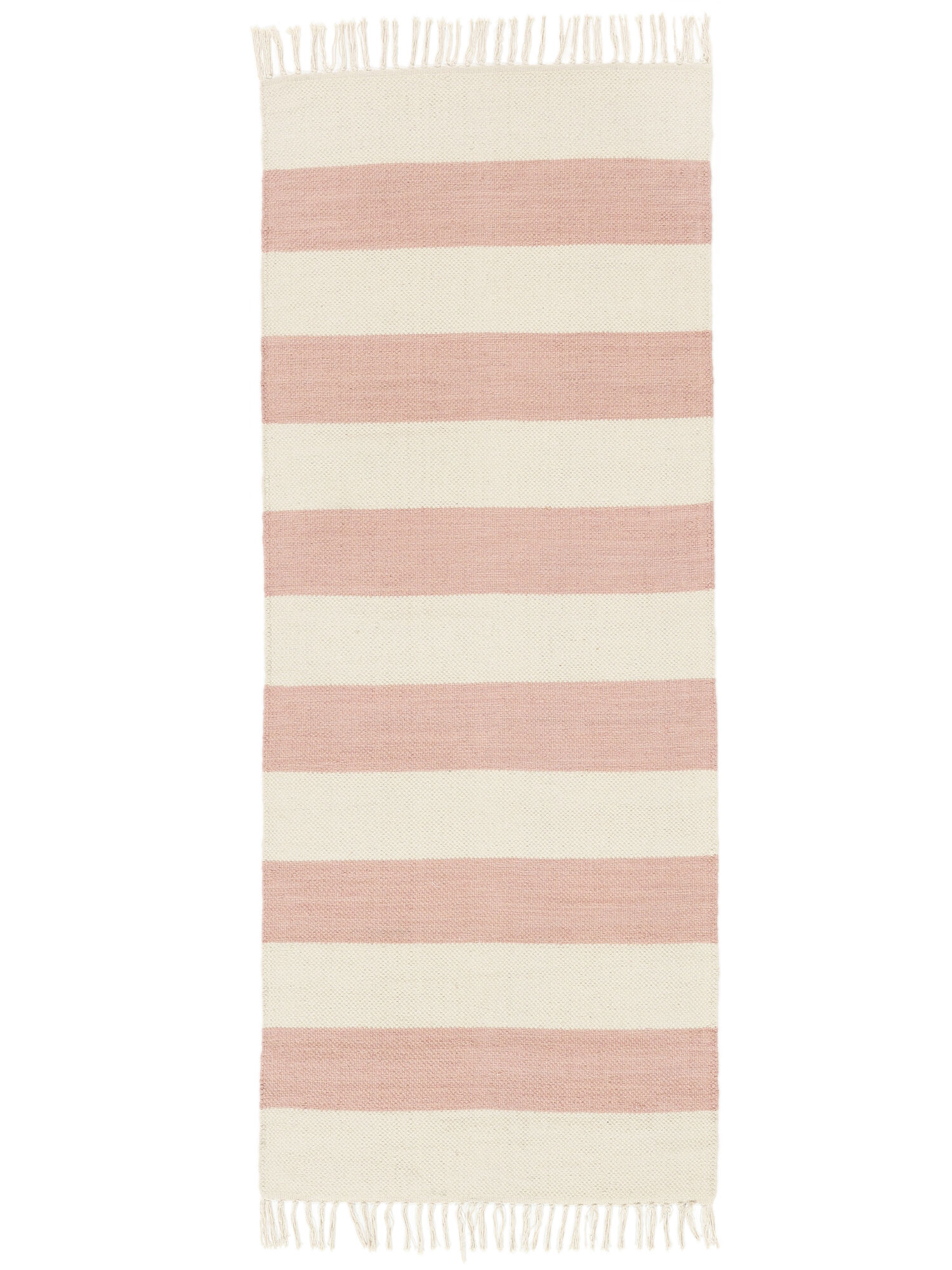 bomull stripe Matta - Rosa 80x200
