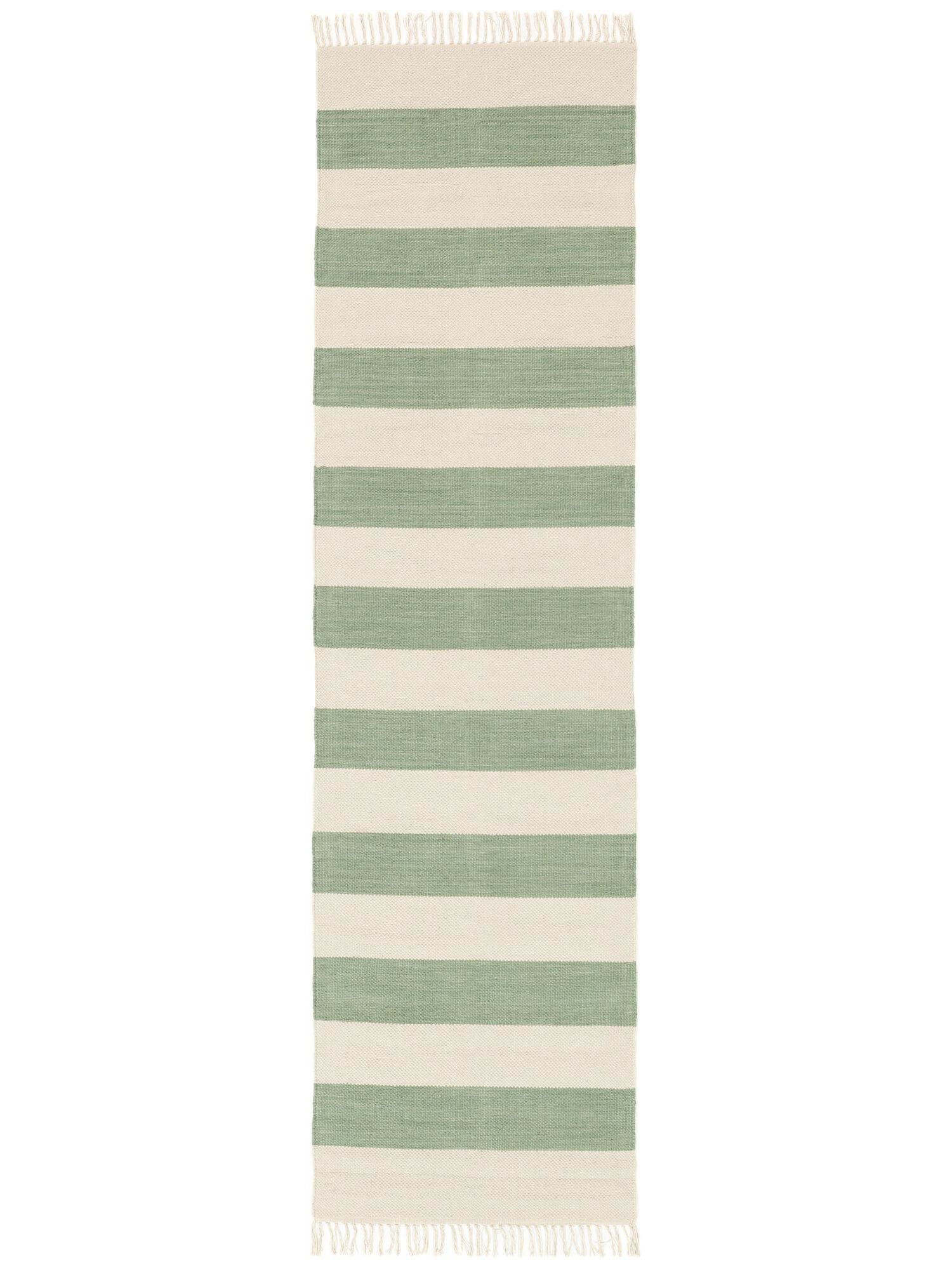 bomull stripe Matta - Mintgrön 80x300