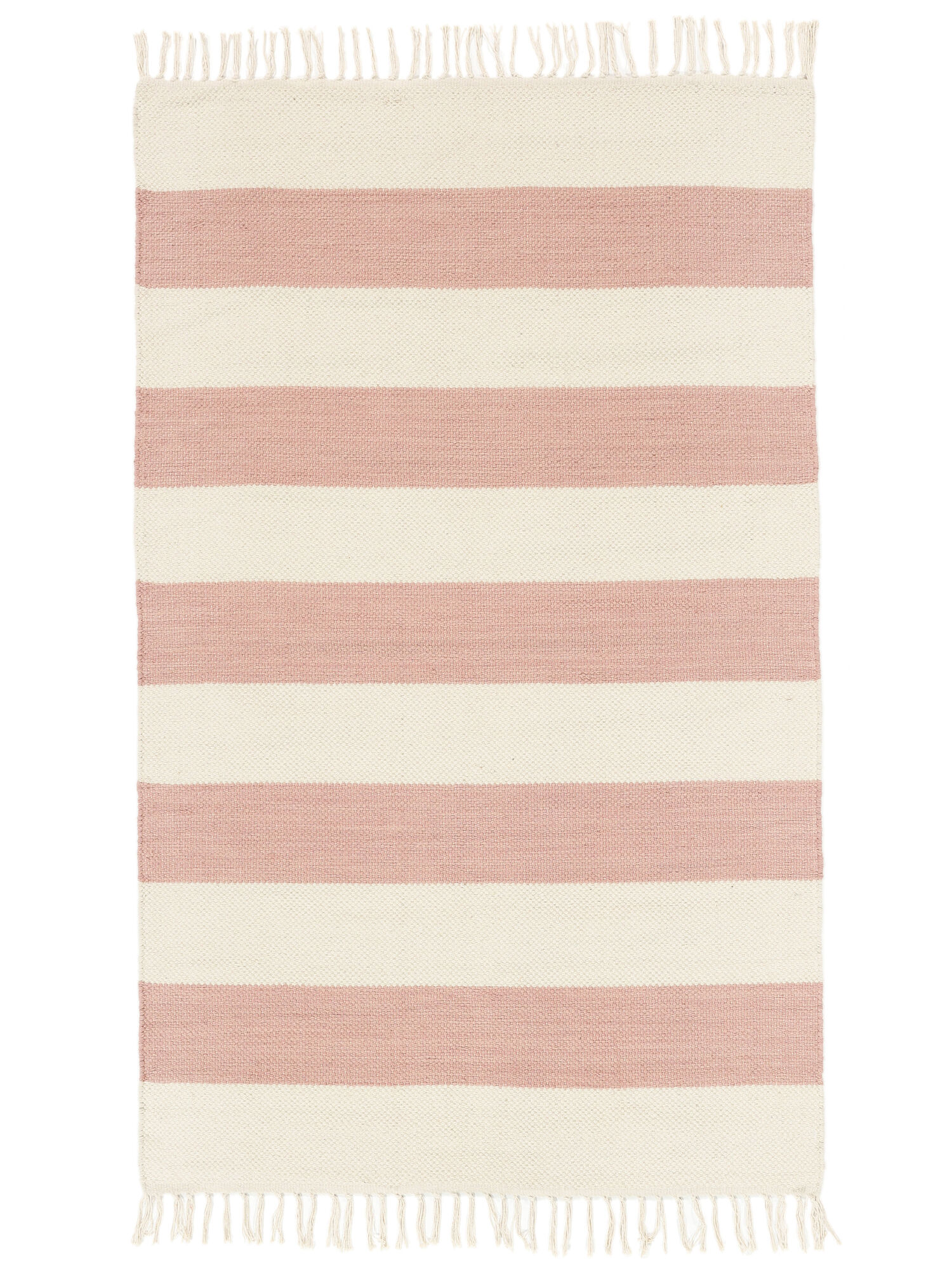bomull stripe Matta - Rosa 100x160