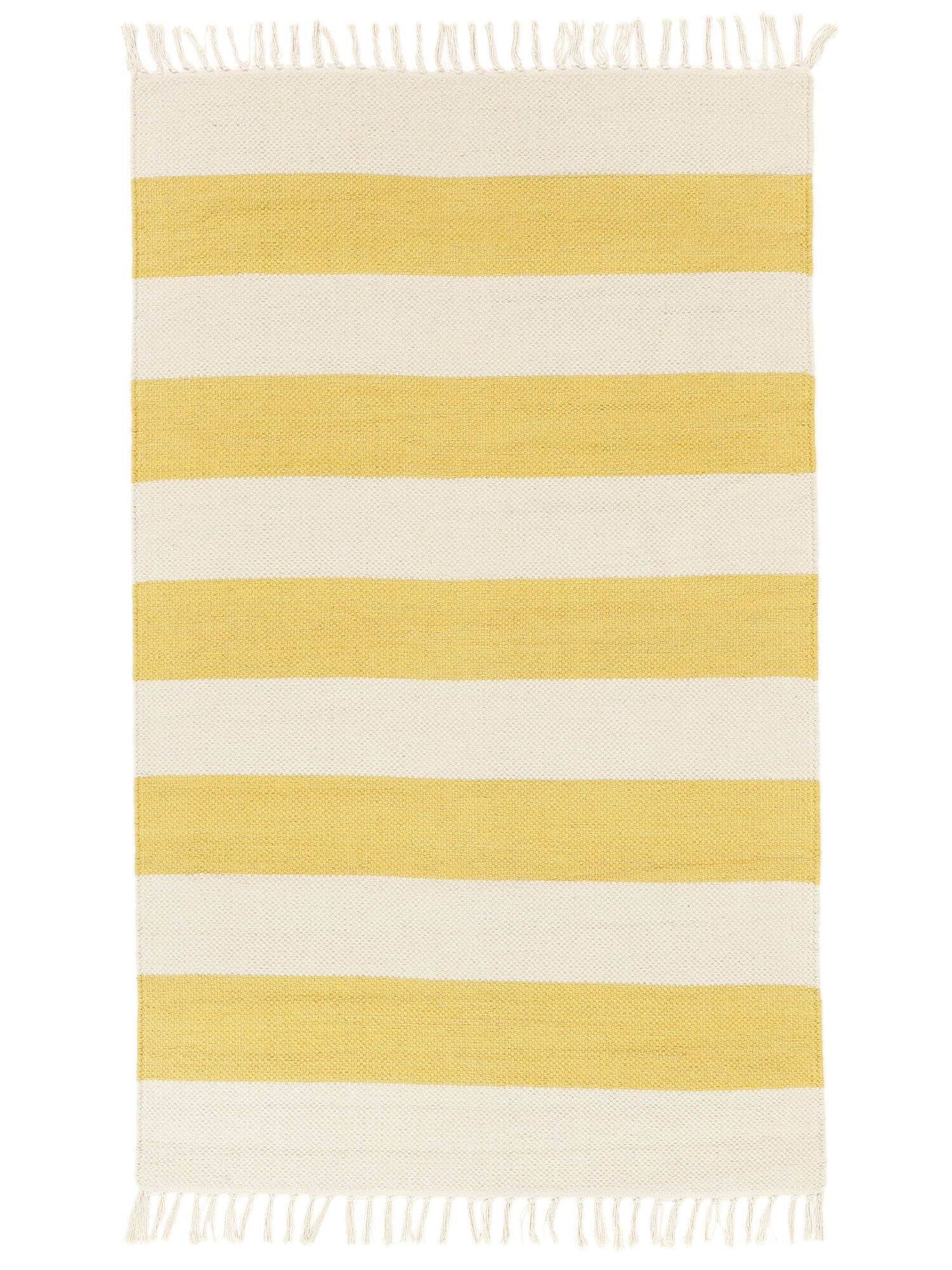 bomull stripe Matta - Gul 100x160