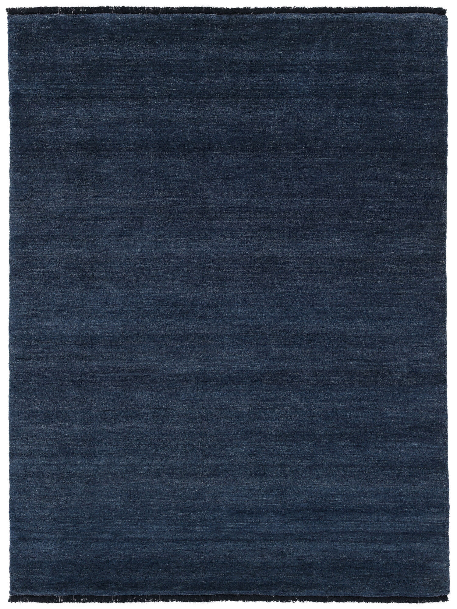 Handloom fringes Matta - Mörkblå 250x350