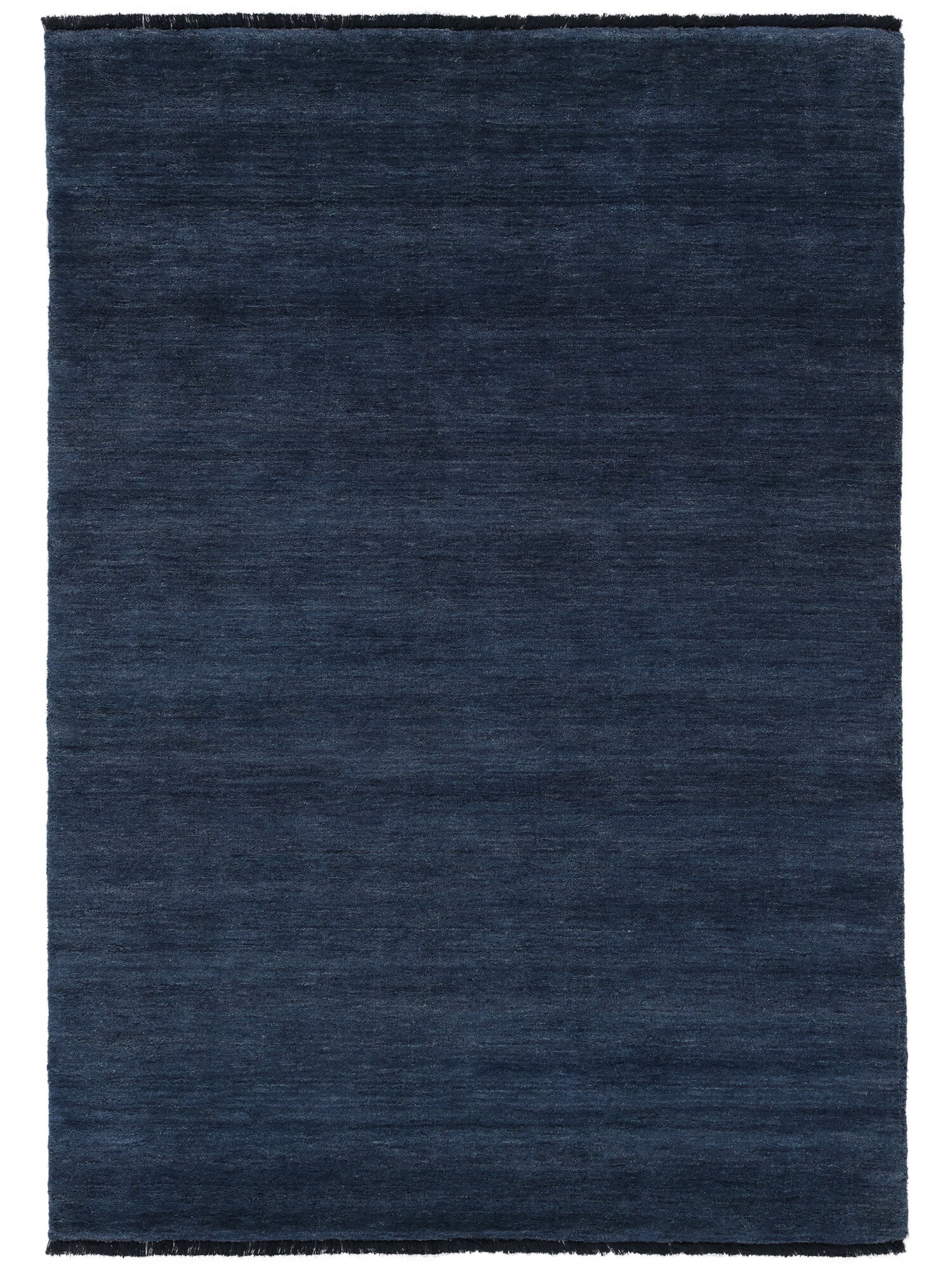Handloom fringes Matta - M&ouml;rkbl&aring; 100x160