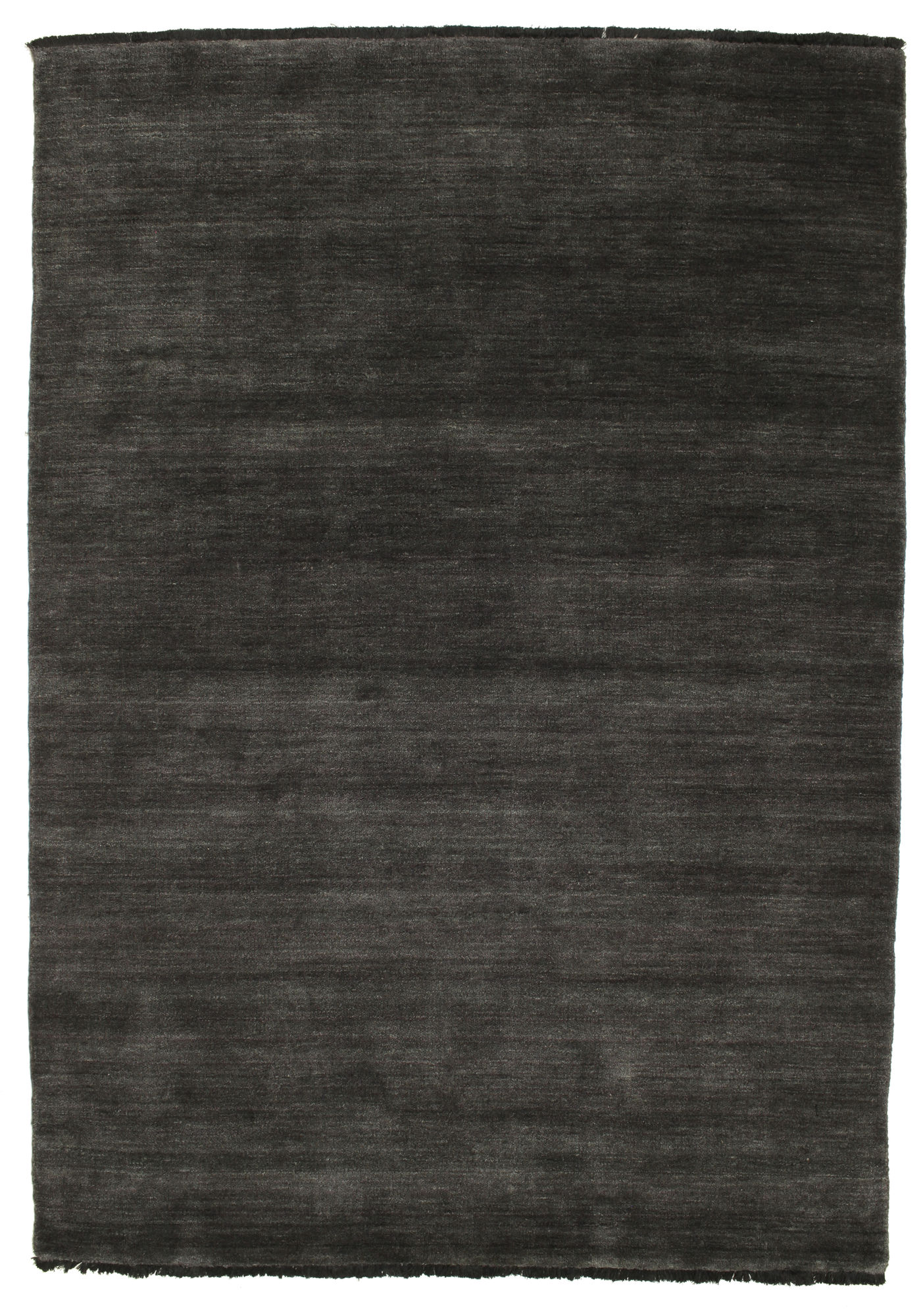Handloom fringes Matta - Svart / Grå 140x200
