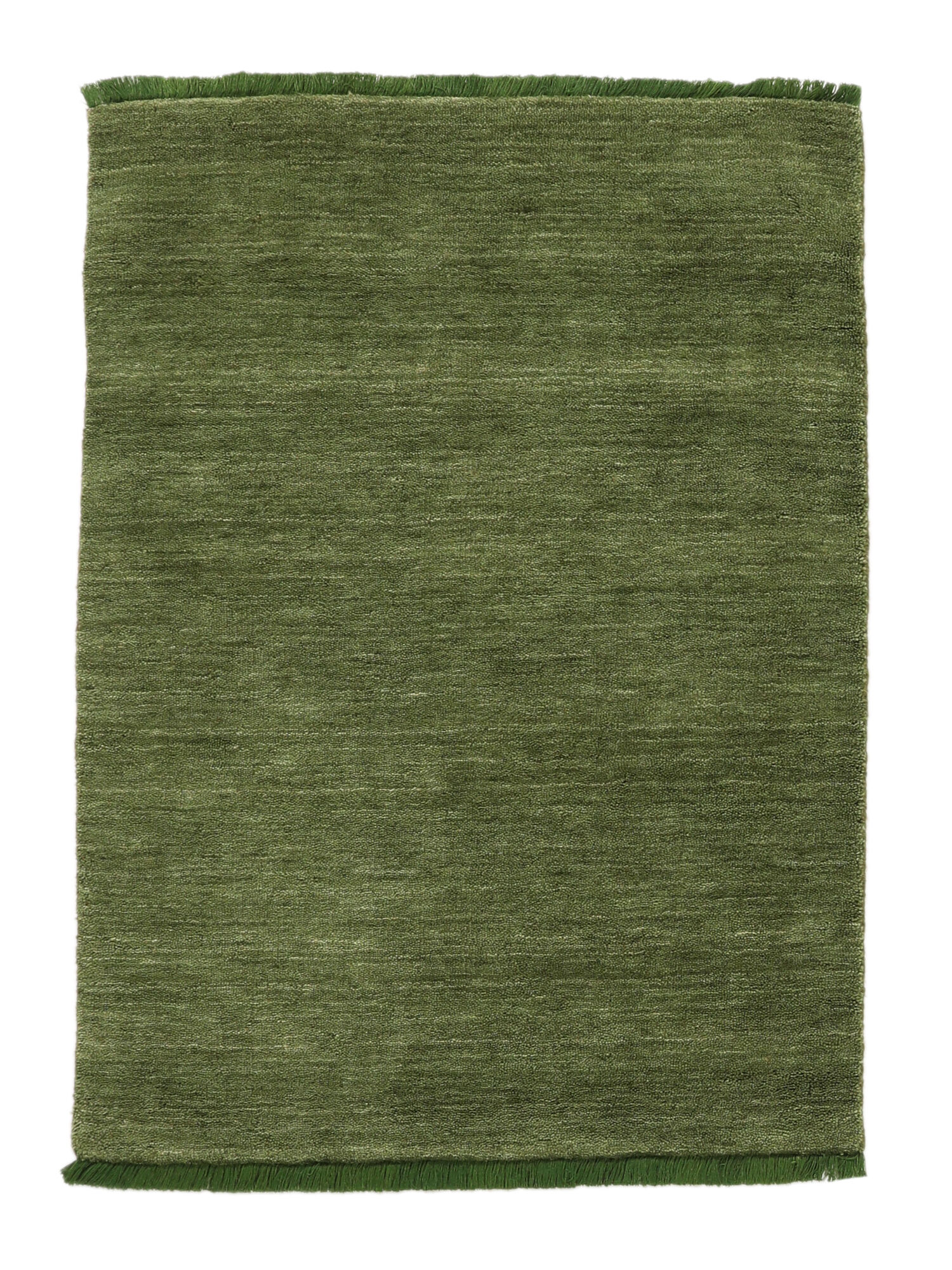 Handloom fringes Matta - Grön 80x120